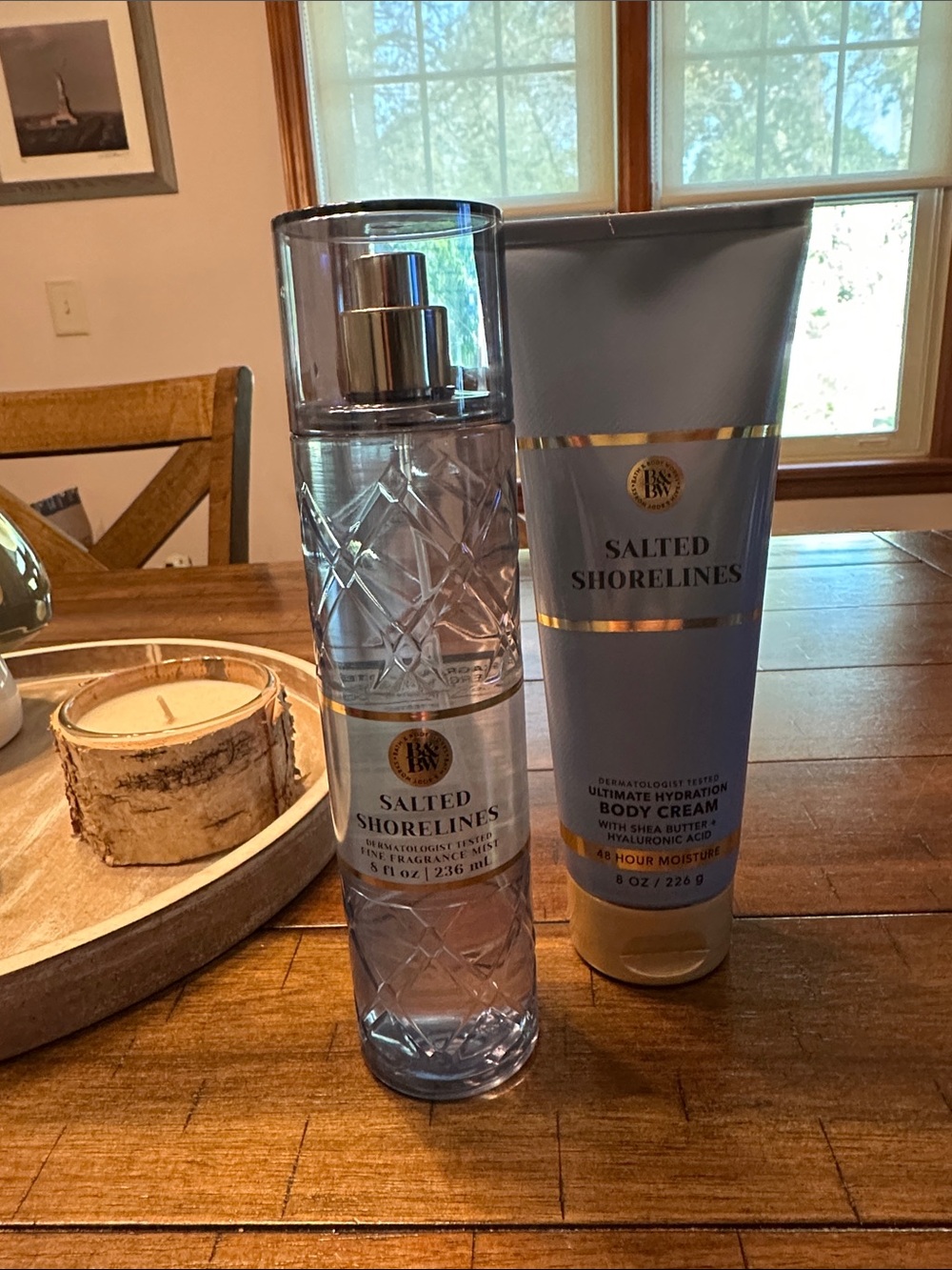 Bath & Body Works Salted Shorelines Fragrance Mist & Body Cream - Gray
